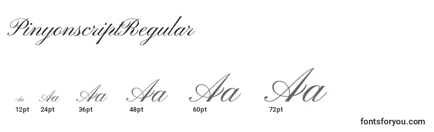 PinyonscriptRegular Font Sizes