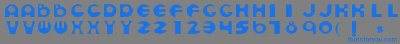 Sanderst Font – Blue Fonts on Gray Background