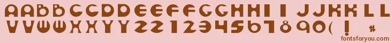 Sanderst Font – Brown Fonts on Pink Background