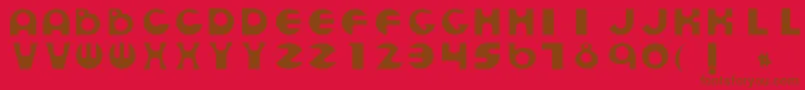 フォントSanderst – 赤い背景に茶色の文字