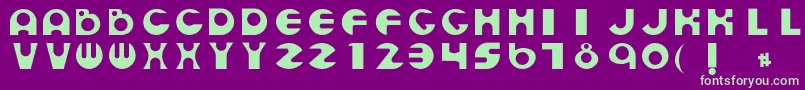 Sanderst Font – Green Fonts on Purple Background