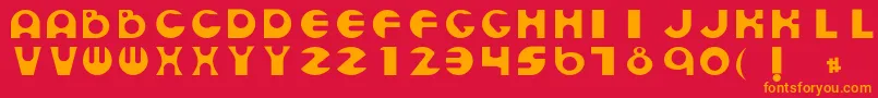Sanderst Font – Orange Fonts on Red Background