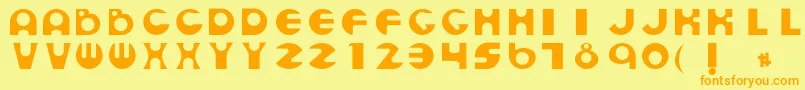 Sanderst Font – Orange Fonts on Yellow Background