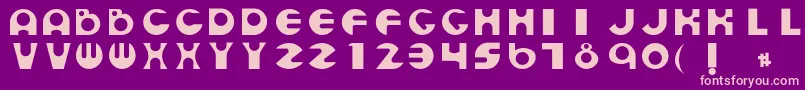 Sanderst Font – Pink Fonts on Purple Background