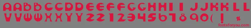 フォントSanderst – 赤い文字の灰色の背景
