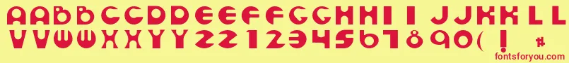 Sanderst Font – Red Fonts on Yellow Background