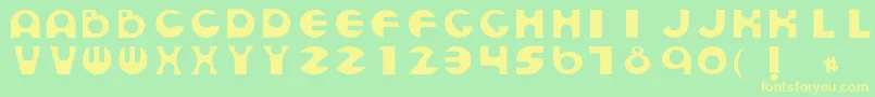 Sanderst Font – Yellow Fonts on Green Background