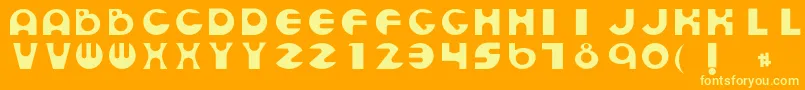 Sanderst Font – Yellow Fonts on Orange Background