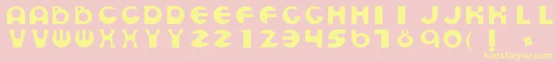 Sanderst Font – Yellow Fonts on Pink Background