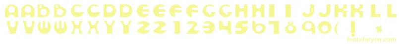 Sanderst Font – Yellow Fonts on White Background