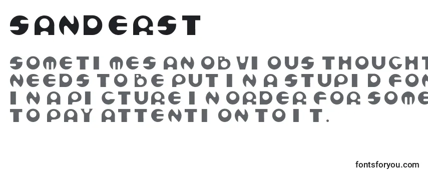 Review of the Sanderst Font