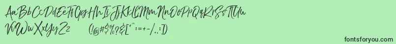 TheBraggestDemo Font – Black Fonts on Green Background