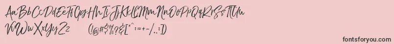 TheBraggestDemo Font – Black Fonts on Pink Background