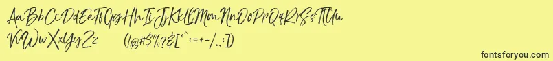 TheBraggestDemo Font – Black Fonts on Yellow Background