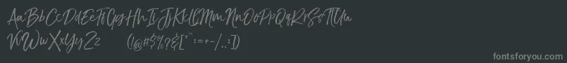 TheBraggestDemo Font – Gray Fonts on Black Background
