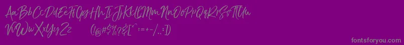 TheBraggestDemo Font – Gray Fonts on Purple Background