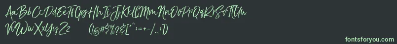 TheBraggestDemo Font – Green Fonts on Black Background