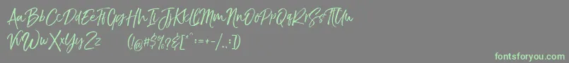TheBraggestDemo Font – Green Fonts on Gray Background
