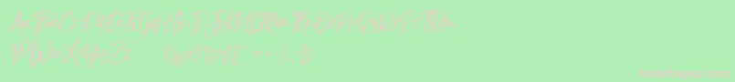 TheBraggestDemo Font – Pink Fonts on Green Background