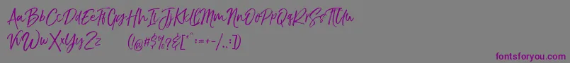 TheBraggestDemo Font – Purple Fonts on Gray Background