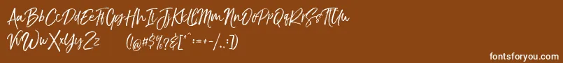 TheBraggestDemo Font – White Fonts on Brown Background