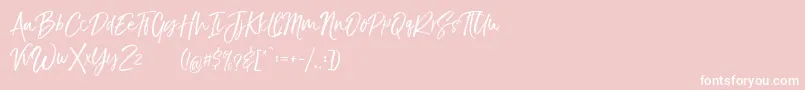 TheBraggestDemo Font – White Fonts on Pink Background