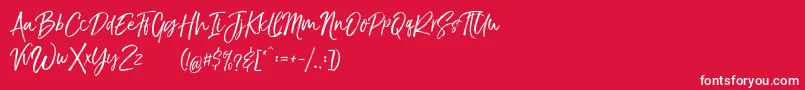 TheBraggestDemo Font – White Fonts on Red Background