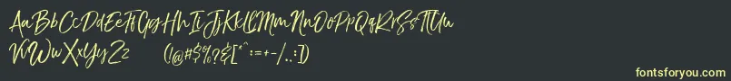 TheBraggestDemo Font – Yellow Fonts on Black Background