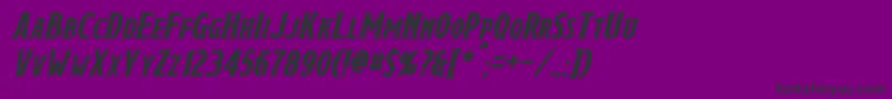 DraconisItalic-Schriftart – Schwarze Schriften auf violettem Hintergrund