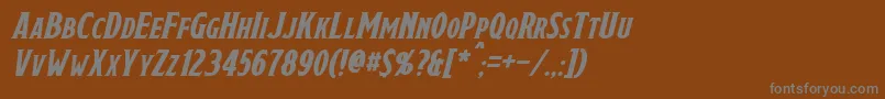 フォントDraconisItalic – 茶色の背景に灰色の文字