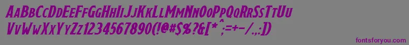 Шрифт DraconisItalic – фиолетовые шрифты на сером фоне