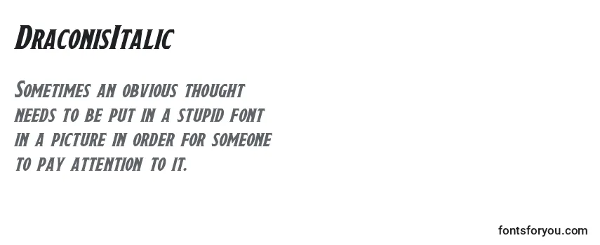 Review of the DraconisItalic Font