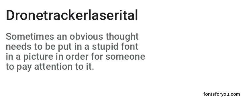 Review of the Dronetrackerlaserital Font