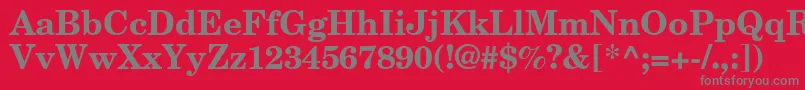 NewCenturySchlbkGreekBold Font – Gray Fonts on Red Background
