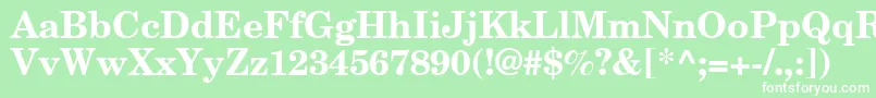 フォントNewCenturySchlbkGreekBold – 緑の背景に白い文字