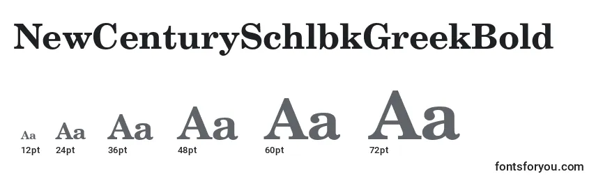 NewCenturySchlbkGreekBold Font Sizes