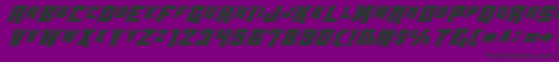 Wbv4b-Schriftart – Schwarze Schriften auf violettem Hintergrund