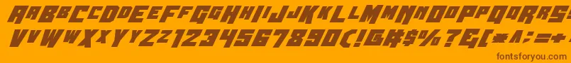 Wbv4b Font – Brown Fonts on Orange Background