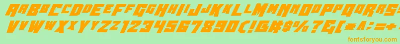 Wbv4b Font – Orange Fonts on Green Background