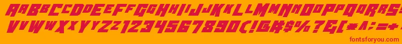 Wbv4b Font – Red Fonts on Orange Background