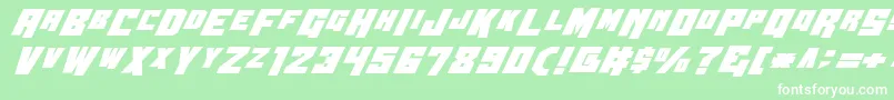 Wbv4b Font – White Fonts on Green Background