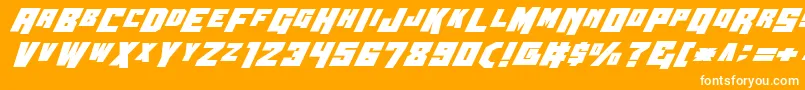 Wbv4b Font – White Fonts on Orange Background