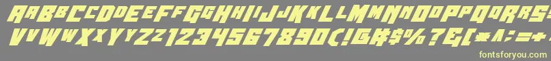 Wbv4b Font – Yellow Fonts on Gray Background