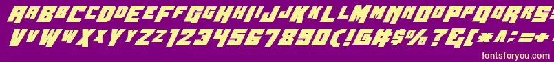 Wbv4b Font – Yellow Fonts on Purple Background