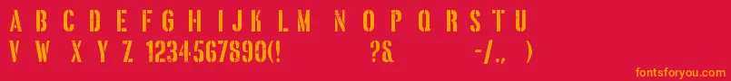 EastBorder Font – Orange Fonts on Red Background