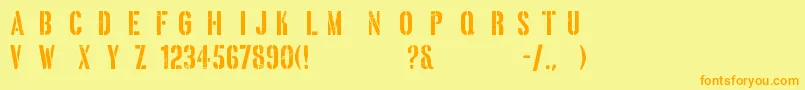 EastBorder Font – Orange Fonts on Yellow Background
