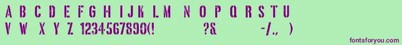 EastBorder Font – Purple Fonts on Green Background