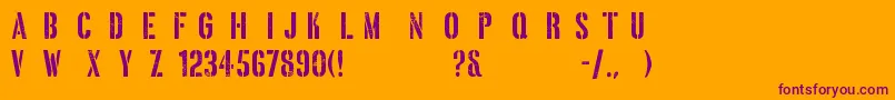 EastBorder Font – Purple Fonts on Orange Background
