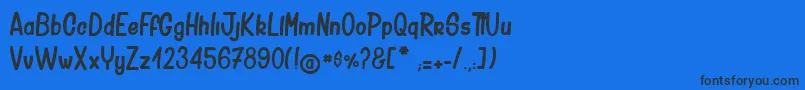 CameltoeKalypse Font – Black Fonts on Blue Background