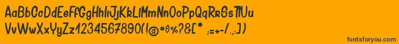 CameltoeKalypse Font – Black Fonts on Orange Background